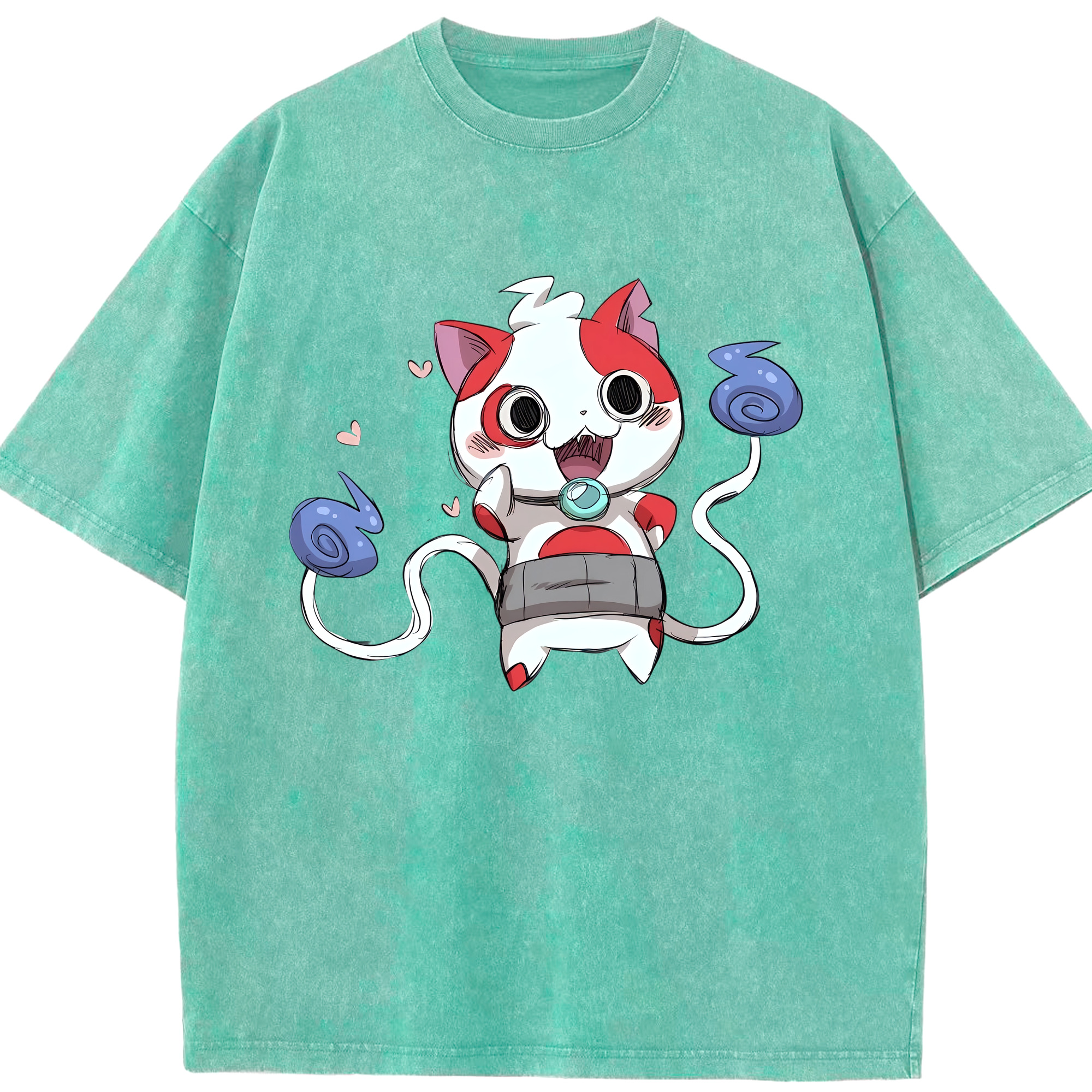 （画像用） 妖怪ウォッチ Yo-kai Watch 綿100% ヴィンテージ風 半袖Tシャツ（フロントプリント）